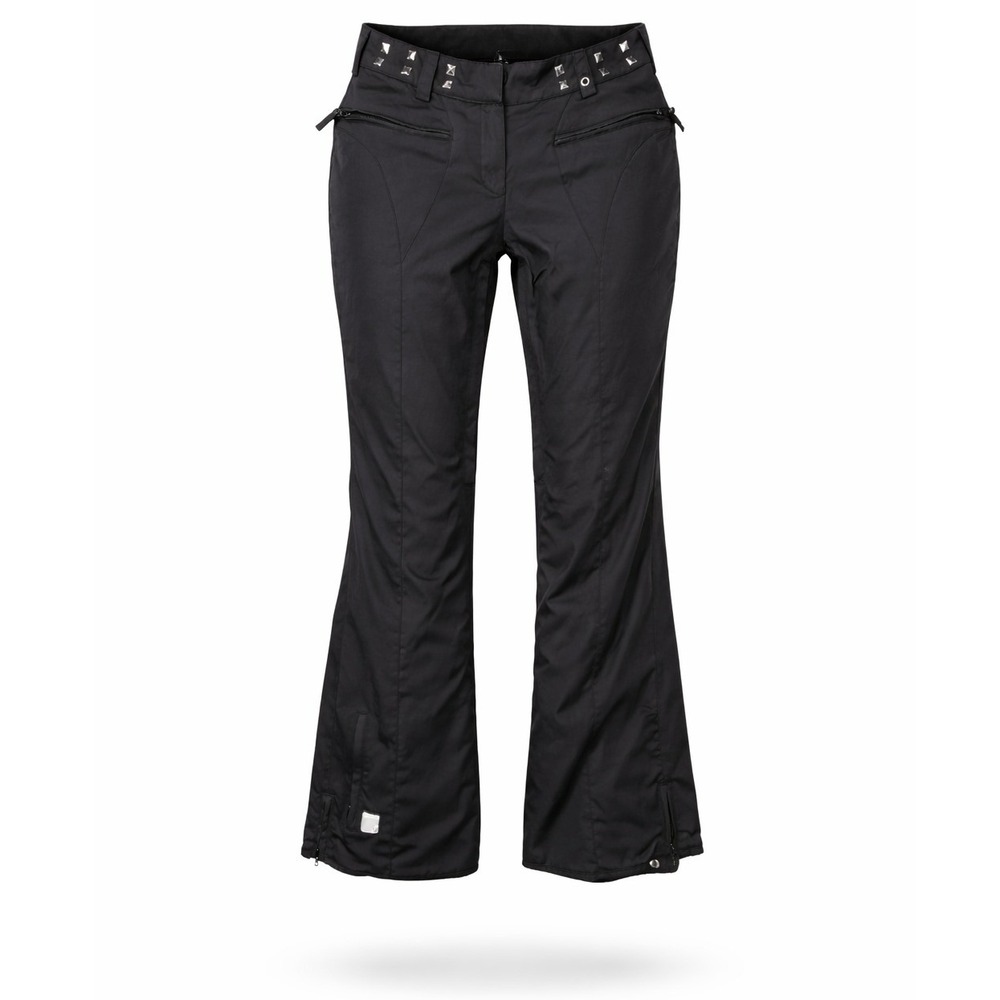 Powder Room Snowboard Pants Women Large Studded Black Solid Regular Fit 67827